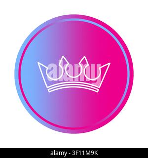 Royal princess crown element features linear vector sign. Enhances successful premium leadership artworks. Stock Vector