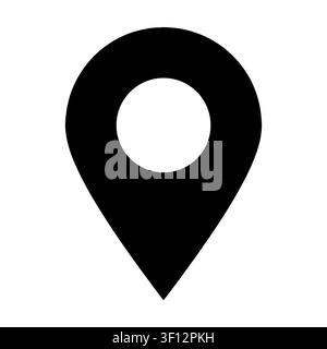 Location pointer marker flat graphic symbol for map navigation.  Stock Vector