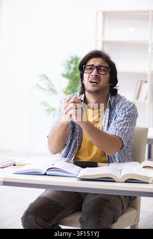 Two male students in the classroom Stock Photo