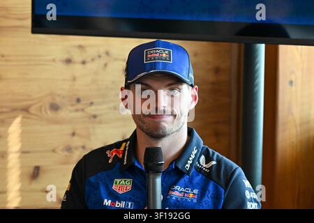 United Kingdom, Silverstone, 2nd July 2026, Max Verstappen, Red Bull, during the F1 Media Day, Copyright Marco Talluto Stock Photo