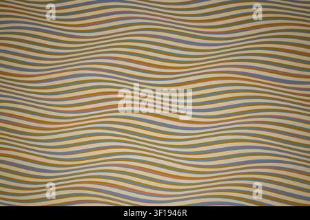 Abstract wavy line pattern with optical illusion effect Stock Photo