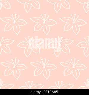 Tropical flower boho vector seamless pattern Stock Vector