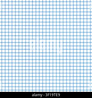 Seamless texture of blue lined graph or grid paper. Stock Photo