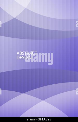 Minimalist lavender and violet gradient background, elegant curved lines pattern for tech business presentation and poster. Stock Vector