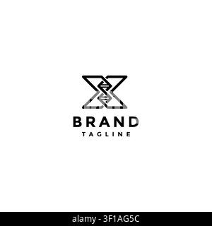 Initial X Letter DNA Strain Logo Design. DNA Strain In Initial Letter X Logo Design. Stock Vector