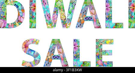 Diwali sale hand drawn modern design vector illustration. Stock Vector