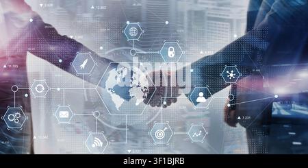 Cybersecurity risk management system for enterprise protecting data with secure access and collaboration Stock Photo