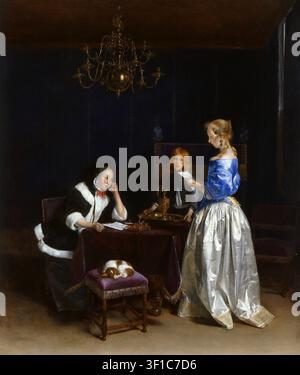The Letter / Unbthekannter Titel (c. 1660 - 1665) by Gerard ter Borch Stock Photo