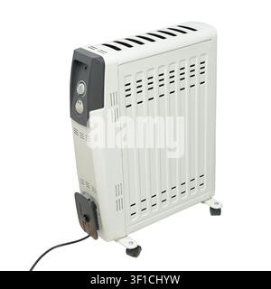electric fire isolated on a white background Stock Photo
