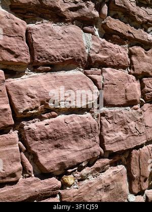Germany 2026 Stone wall static, in outdoor, with stones, mortar, from a close-up perspective, with brown, gray accents, and neutral mood, showing near Stock Photo