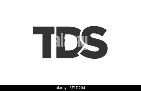 TDS logo design template with strong and modern bold text. Initial based vector logotype featuring simple and minimal typography. Trendy company ident Stock Vector