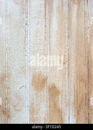 The setting features worn white painted wooden planks that show natural grain. This rustic background can enhance decor, crafts, or photography. Stock Photo