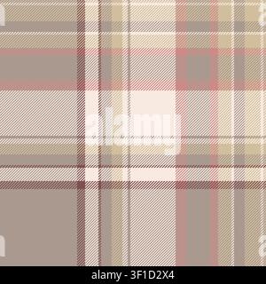 Worn background textile fabric, sparse pattern vector tartan. Subtle check plaid texture seamless in light and pastel colors palette. Stock Vector