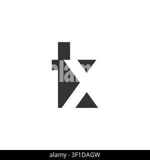 TX creative geometric initial based modern and minimal logo. Letter t x trendy fonts. Universal professional elegant techno vector design. Stock Vector