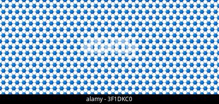 Seamless soccer ball pattern in blue and white colors. Football game hexagon texture background. Ball hexagonal pattern. Mosaic geometric design bg. V Stock Vector