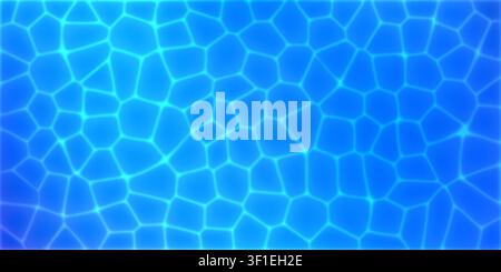 Water dark texture of ripples in swimming pool, light gradient background. Above sea caustic of ocean tide pattern, seamless top view. Soft surface Stock Vector