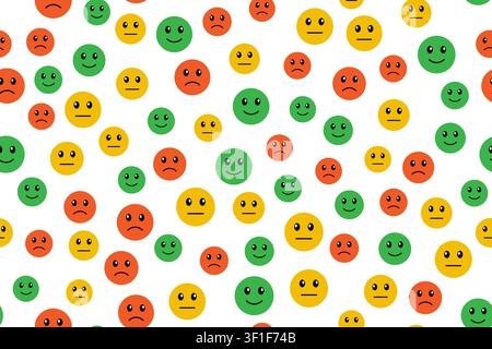 Seamless vector background with emojis Stock Vector