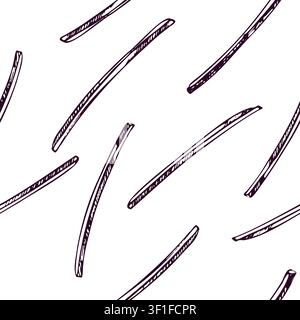 Beetroot slice seamless pattern. Hand drawn vector illustration of beet strips. Graphic engraving style ink sketch for food print, textile, wallpaper Stock Vector