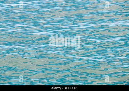 Sea water texture with vibrant green, blue, and turquoise tones Stock Photo