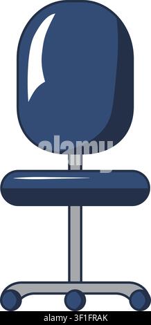 Office chair flat illustration representing workplace comfort business productivity and modern workspace Stock Vector
