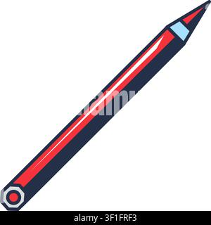 Pencil icon symbolizing writing, note taking, editing, sketching, education, creativity, and document creation for office and learning projects Stock Vector