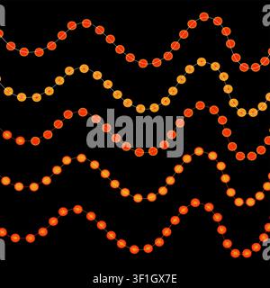 hanging fairy lights pattern ,wedding and event decoration vector illustration Stock Vector