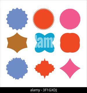 trendy abstract shapes collection ,modern and organic geometric icons Stock Vector