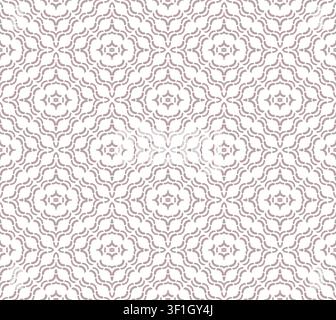 Dusty rose seamless geometric pattern. Abstract elegant lace ornament background. Stock Vector