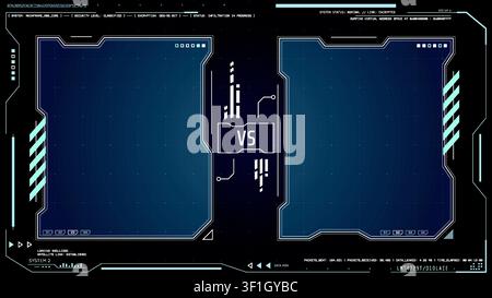 Sci-fi tech versus overlay Stock Vector
