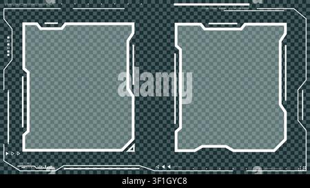 Two frames on screen overlay Stock Vector