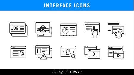 Interface Icons Set Stock Vector