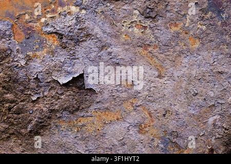 Detailed texture of flaky corroded metal sheet Stock Photo