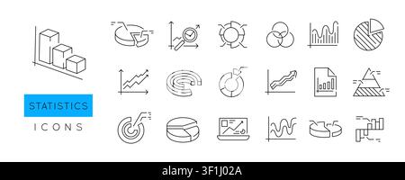 Statistics Icons Set Stock Vector