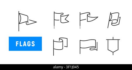 Flags Icons Set Stock Vector