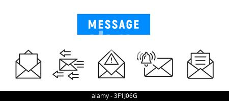 Message Icons Set Stock Vector