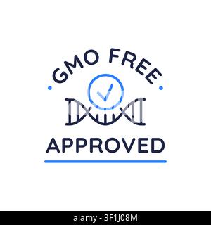 GMO Free Approved Logo Stock Vector