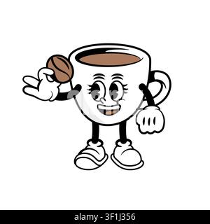Coffee Cup Cartoon Mascot Stock Vector