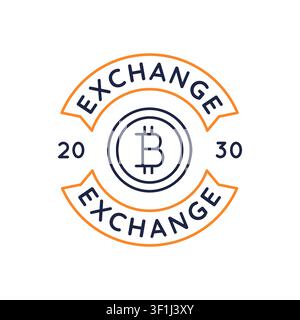 Bitcoin Exchange Logo Stock Vector