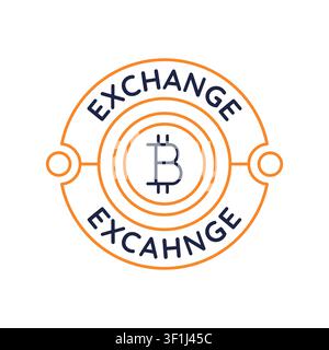 Bitcoin Exchange Logo Stock Vector