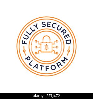 Fully Secured Platform Logo Stock Vector