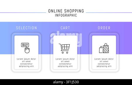 Online Shopping Infographic Stock Vector