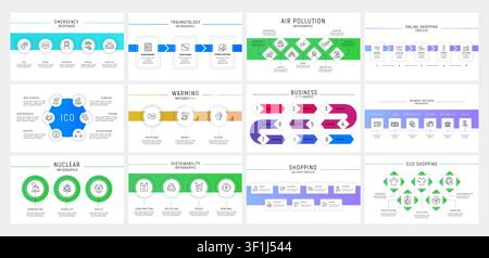 Infographic Template Collection Stock Vector