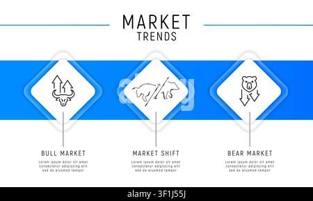 Market Trends Infographic Template Stock Vector