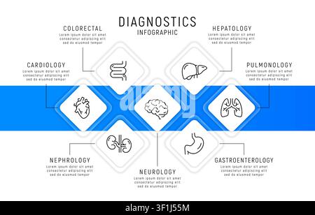Diagnostics Infographic Template Stock Vector