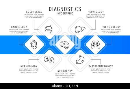 Diagnostics Infographic Template Stock Vector