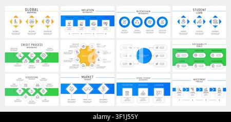 Infographic Template Collection Stock Vector