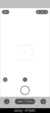 Mobile phone camera rec overlay mockup isolated on transparent bg. Recorder cam display. Video or photo recording screen. Viewfinder Layout template. Stock Vector
