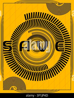 Geometric Twisted 3D Typography Poster Creative Text Modern Design Art Stock Vector