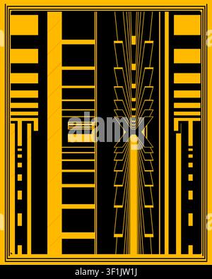 Creative typography poster with optical motion and balance wall art print abstract geometric pattern modern graphic design contemporary home room deco Stock Vector
