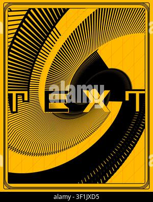 Minimalist geometric type poster dynamic zigzag visual effect wall art contemporary typography print abstract pattern graphic design home decor banner Stock Vector
